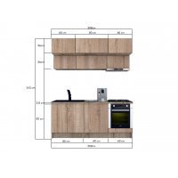 Bucatarie ZONE 200 FRONT PAL K002 / decor 3025